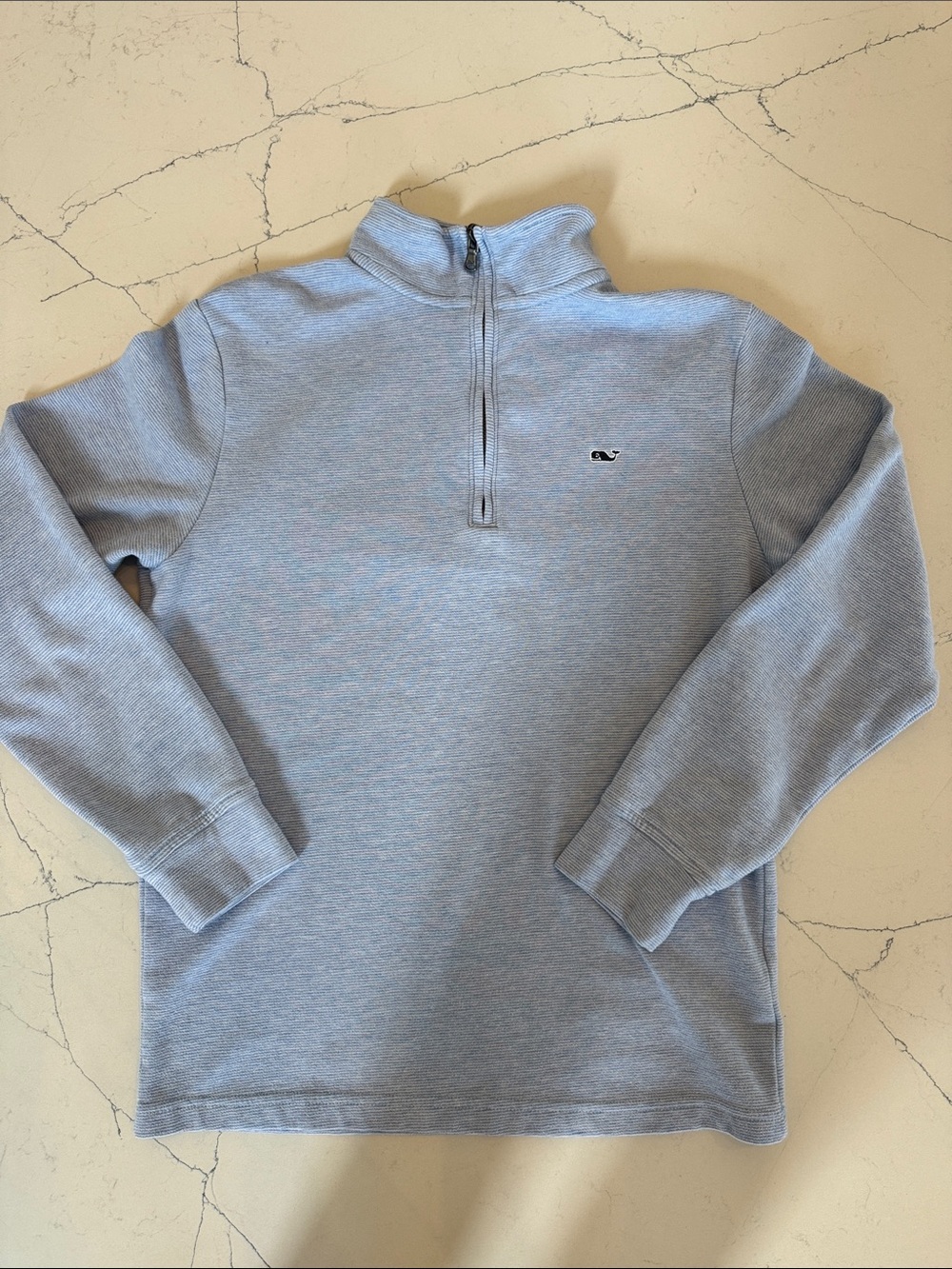 Vineyard Vines Men’s Light Blue Half-Zip Sweater